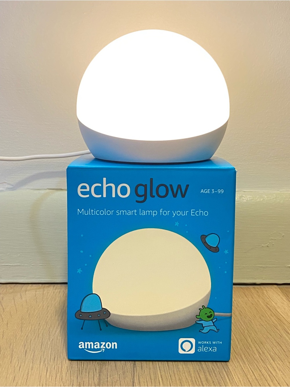 Amazon Echo Glow Multicolor Smart Lamp Alexa Compatible Night Light Open Box